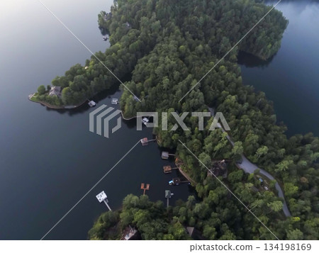 Beautiful landscape scenes at lake jocassee south carolina Beautiful landscape scenes at lake jocassee south carolina 134198169