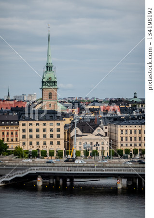 scenic view of the Old Town (Gamla Stan) in Stockholm, Sweden 134198192