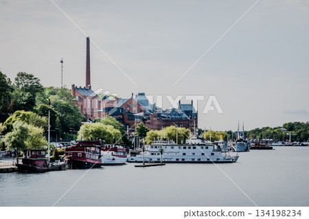 Stockholm Sweden panoramic view downtown and Gamla Stan Old Town over calm water Stockholm Sweden panoramic view downtown and Gamla Stan Old Town over calm water 134198234