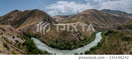 Central asia kyrgyzstan national park gorge nature scenes Central asia kyrgyzstan national park gorge nature scenes 134198242