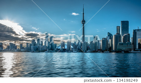 Panoramic view of Toronto skyline at day time Panoramic view of Toronto skyline at day time 134198249