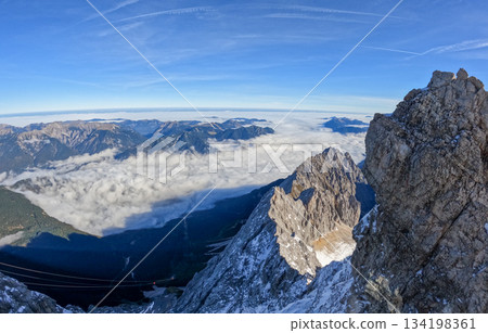at Zugspitze mountain in Bavaria, Germany in october at Zugspitze mountain in Bavaria, Germany in october 134198361