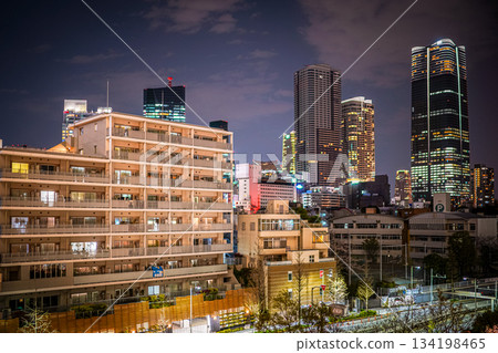 Roppongi night view and skyscrapers 134198465