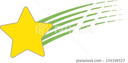 A meteor with a starlight tail A meteor with a starlight tail 134198527