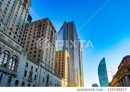 Buildings stretching into the sky 134198817