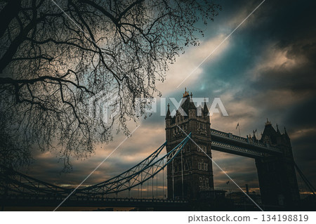 Tower bridge at dusk 134198819