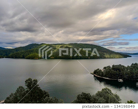 Beautiful landscape scenes at lake jocassee south carolina Beautiful landscape scenes at lake jocassee south carolina 134198849