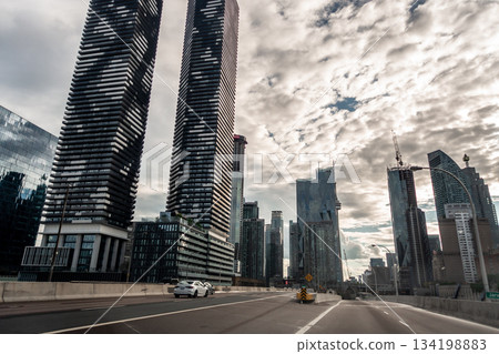 Street view in Toronto downtown, Ontario, Canada 134198883