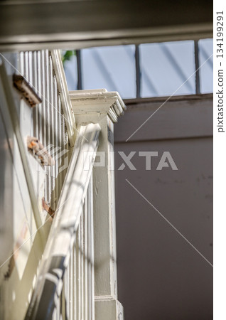 historic building interior demolition and construction 134199291