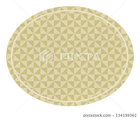 Windmill pattern frame, Japanese style design, New Year, Japanese clothing, Japanese pattern decorative frame material, speech bubble, message frame material 134199362