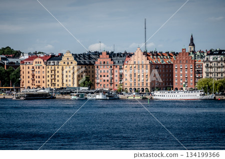 Waterfront of Kungsholmen island in Stockholm, Sweden 134199366