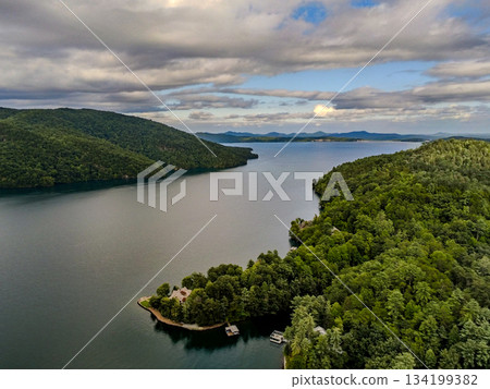 Beautiful landscape scenes at lake jocassee south carolina Beautiful landscape scenes at lake jocassee south carolina 134199382