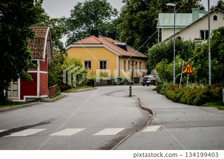 Beautiful cozy streets and countryside of Sigtuna. Sweden Beautiful cozy streets and countryside of Sigtuna. Sweden 134199403