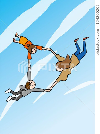 空中飛行的人們 134200205