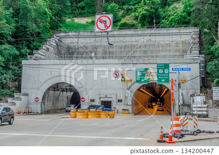 entrance to liberty tunnel from libery bridge in pittsburgh pa entrance to liberty tunnel from libery bridge in pittsburgh pa 134200447