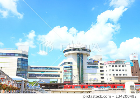 愛知縣豐田市名鐵豐田市站停靠的電車風景 134200492