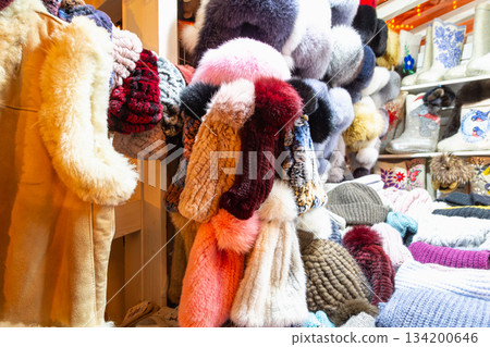 Russian souvenir hats-earflaps of different colors Russian souvenir hats-earflaps of different colors 134200646