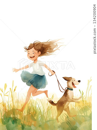 和狗一起散步 134200904