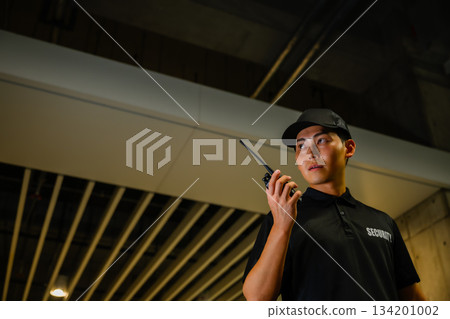 Security guards in radio contact 134201002