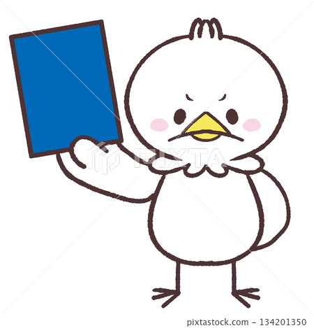 一隻白鳥叼著一張藍色票的插圖 134201350