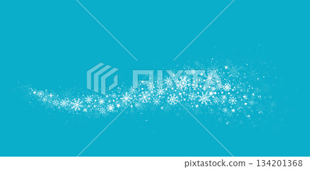 Winter background with snowflakes, flakes, snow elements 134201368