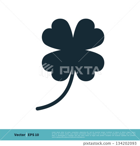 Four Clover Icon Vector Logo Template Illustration Design. Vector EPS 10. 134202093