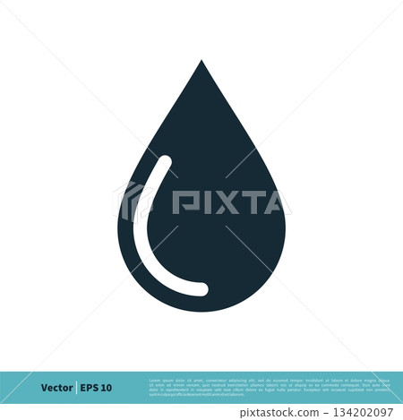 Drop Water Icon Vector Logo Template Illustration Design. Vector EPS 10. Drop Water Icon Vector Logo Template Illustration Design. Vector EPS 10. 134202097