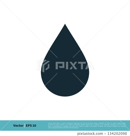 Drop Water Icon Vector Logo Template Illustration Design. Vector EPS 10. Drop Water Icon Vector Logo Template Illustration Design. Vector EPS 10. 134202098