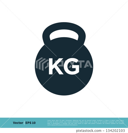 Dumbbell Icon Vector Logo Template Illustration Design. Vector EPS 10. 134202103