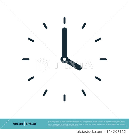 Clock, Time Icon Vector Logo Template Illustration Design. Vector EPS 10. 134202122