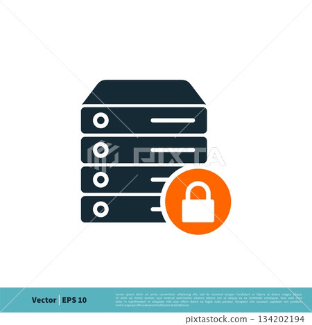 Data Storage Padlock Icon Vector Logo Template Illustration Design. Vector EPS 10. Data Storage Padlock Icon Vector Logo Template Illustration Design. Vector EPS 10. 134202194