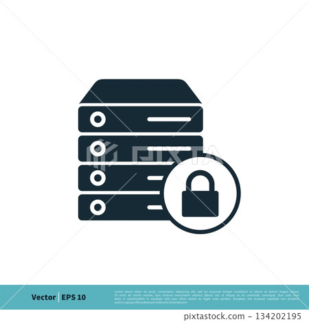 Data Storage Padlock Icon Vector Logo Template Illustration Design. Vector EPS 10. Data Storage Padlock Icon Vector Logo Template Illustration Design. Vector EPS 10. 134202195