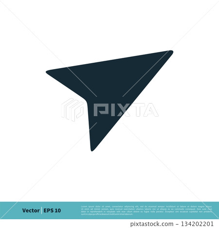 Arrow Paper Plane Icon Vector Logo Template Illustration Design. Vector EPS 10. Arrow Paper Plane Icon Vector Logo Template Illustration Design. Vector EPS 10. 134202201