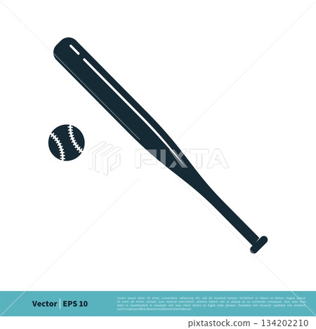 Baseball, Softball Sport Icon Vector Logo Template Illustration Design. Vector EPS 10. 134202210