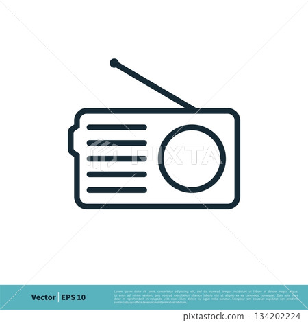 Radio Icon Vector Logo Template Illustration Design. Vector EPS 10. 134202224