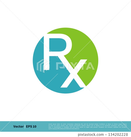 RX Letter Medical Icon Vector Logo Template Illustration Design. Vector EPS 10. 134202228