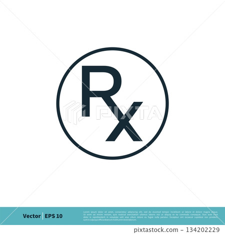 RX Letter Medical Icon Vector Logo Template Illustration Design. Vector EPS 10. 134202229