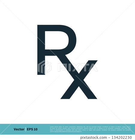 RX Letter Medical Icon Vector Logo Template Illustration Design. Vector EPS 10. 134202230