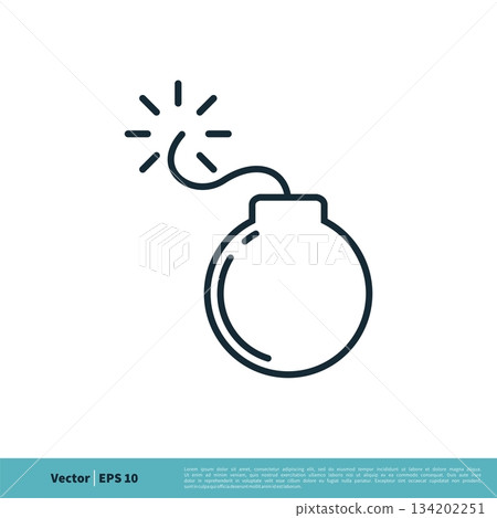 Bomb Icon Vector Logo Template Illustration Design. Vector EPS 10. Bomb Icon Vector Logo Template Illustration Design. Vector EPS 10. 134202251