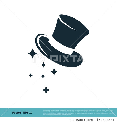 Magician Hat and Star Icon Vector Logo Template Illustration Design. Vector EPS 10. Magician Hat and Star Icon Vector Logo Template Illustration Design. Vector EPS 10. 134202273