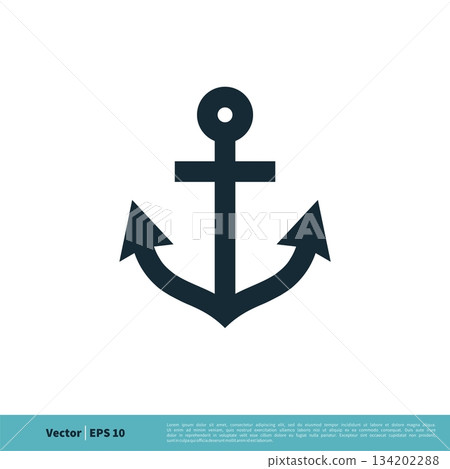 Anchor Icon Vector Logo Template Illustration Design. Vector EPS 10. 134202288