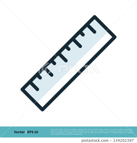 Ruler Icon Vector Logo Template Illustration Design. Vector EPS 10. 134202397