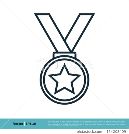 Medallion Icon Vector Logo Template Illustration Design. Vector EPS 10. 134202409