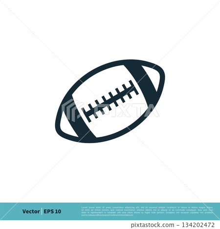American Football, Rugby Ball Icon Vector Logo Template Illustration Design. Vector EPS 10. American Football, Rugby Ball Icon Vector Logo Template Illustration Design. Vector EPS 10. 134202472