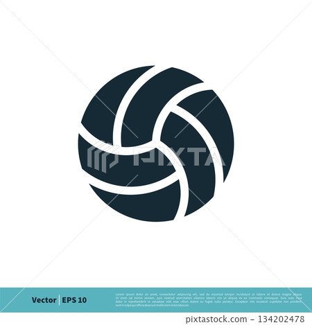 Volleyball, Ball Icon Vector Logo Template Illustration Design. Vector EPS 10. 134202478