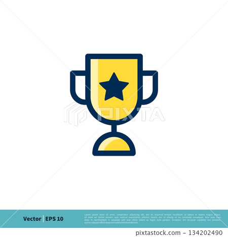 Trophy Icon Vector Logo Template Illustration Design. Vector EPS 10. 134202490