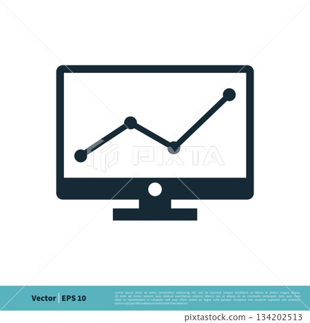 Market Analytic Screen Icon Vector Logo Template Illustration Design. Vector EPS 10. Market Analytic Screen Icon Vector Logo Template Illustration Design. Vector EPS 10. 134202513