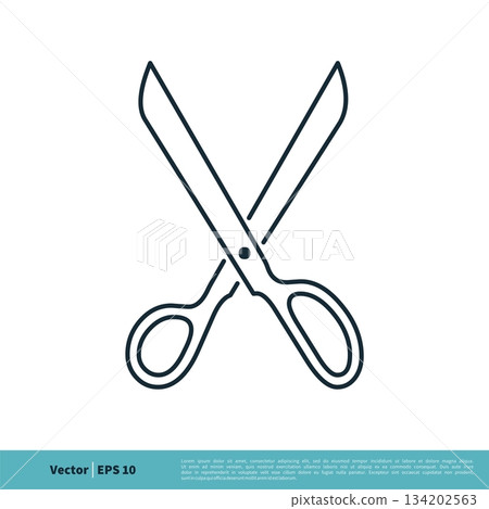 Scissor Icon Vector Logo Template Illustration Design. Vector EPS 10. 134202563