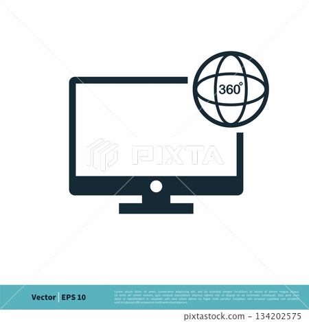 Camera 360 Degree and Screen Icon Vector Logo Template Illustration Design. Vector EPS 10. Camera 360 Degree and Screen Icon Vector Logo Template Illustration Design. Vector EPS 10. 134202575