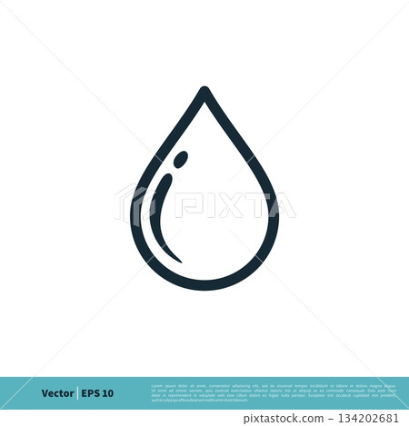 Droplet Drop Water Icon Vector Logo Template Illustration Design. Vector EPS 10. 134202681